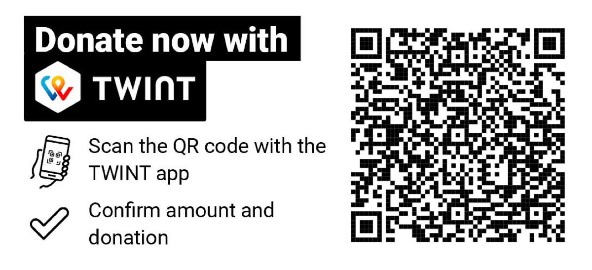 QR code TWINT pour soutenir l’association